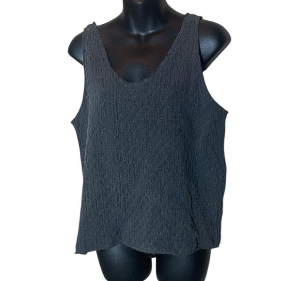 Neuflora women’s large linen blend textured tank top casual capsule sustainable - Picture 1 of 5